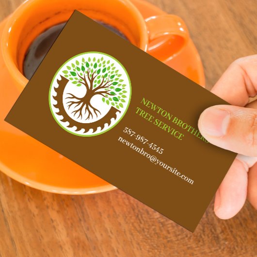 Tree Service Business Card Template 名刺
