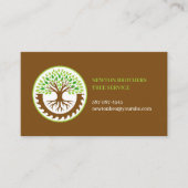 Tree Service Business Card Template 名刺 (正面)