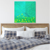 Tree Shadows & Dandelion, Summer Flowers 絵画's キャンバスプリント (インサイチュ (寝室))