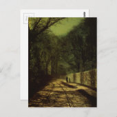 Tree Shadows on the Park Wall, Roundhay Park, Leed ポストカード (正面/裏面)