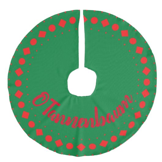 Tree Skirt, O Tannenbaum，クリスマス フェイクリネンツリースカート (正面)