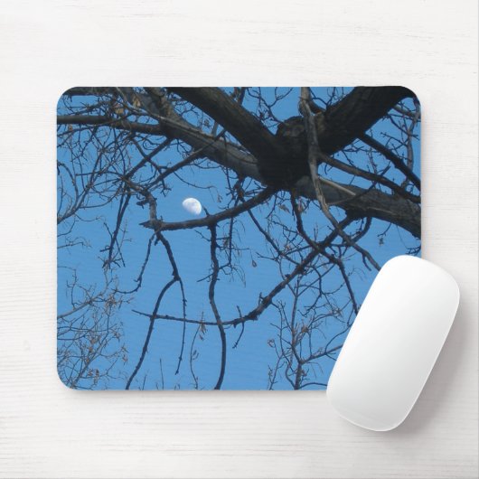 Tree Sky Moon Mouse Pad マウスパッド (マウス)