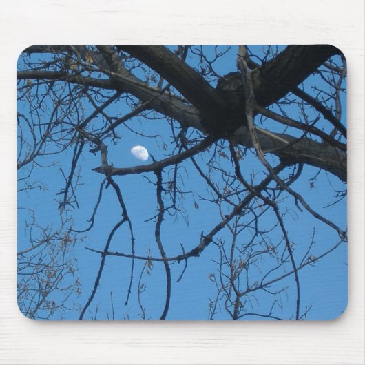 Tree Sky Moon Mouse Pad マウスパッド (正面)