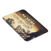 Tree String Lights Enchanted夕べ日付の保存 マグネット (右側)