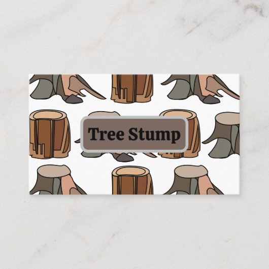 Tree Stump Arborist Tree Surgeon Tree Service 名刺 (正面)
