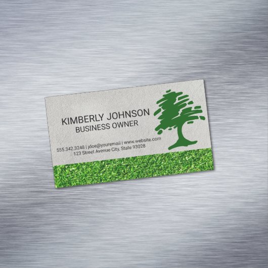 Tree Stylized Logo | Lawn Care マグネット名刺 (インサイチュ)