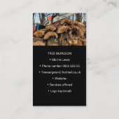 Tree Surgeon Business Card | 造園業者+樹木の専門家 名刺 (裏面)