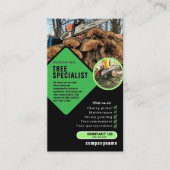 Tree Surgeon Business Card | 造園業者+樹木の専門家 名刺 (正面)