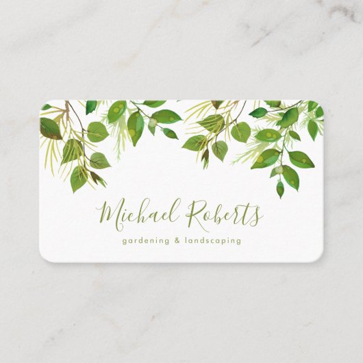 Tree Surgeon | Gardening & Landscaping 名刺 (正面)