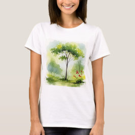 Tree surrounded by green vegetation tシャツ