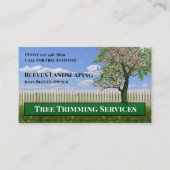 Tree Trimming Landscaping Service Business Card 名刺 (正面)