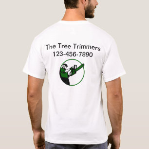 Tree Trimming Serviceビジネスロゴのワークシャツ Tシャツ