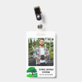 Tree Trimming Services Oak Tree Logo | 写真 バッジ (正面 (クリップ付))