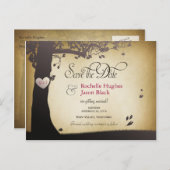 Tree Trunk日付の保存 案内ポストカード (正面/裏面)