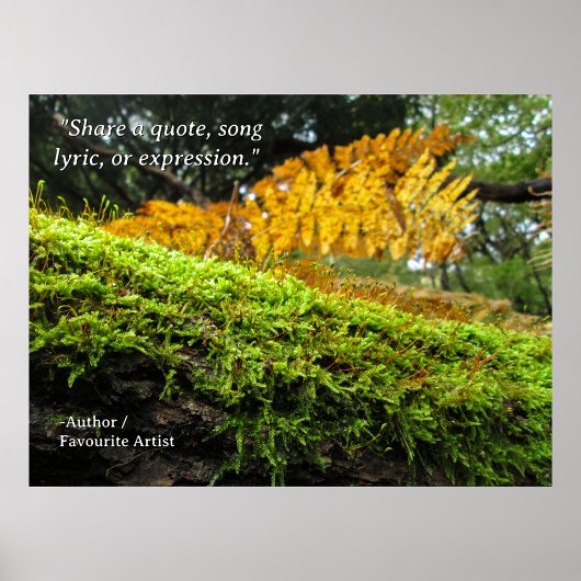 Tree Trunk in Lush Moss - Personalised ポスター