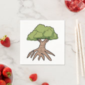 Tree With Long Roots Paper Napkins スタンダードカクテルナプキン (インサイチュ)