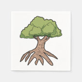 Tree With Long Roots Paper Napkins スタンダードカクテルナプキン (正面)