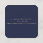 Tree Womenエレガントシルエットフェイク金ゴールドブラシストローク スクエア名刺 (裏面)