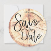 Tree Wood素朴 Save The Date結婚式招待状 セーブザデート (正面)
