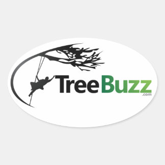 TreeBuzzロゴ付き新しい楕円シール 楕円形シール