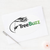 TreeBuzzロゴ付き新しい楕円シール 楕円形シール (封筒)