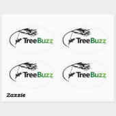 TreeBuzzロゴ付き新しい楕円シール 楕円形シール (シート)