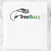 TreeBuzzロゴ付き新しい楕円シール 楕円形シール (バッグ)