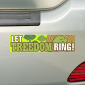 Treedomのリングを許可して下さい! バンパーステッカー (車上)