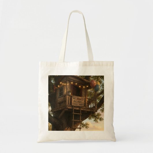 Treehouse Except Today Funny  トートバッグ (正面)