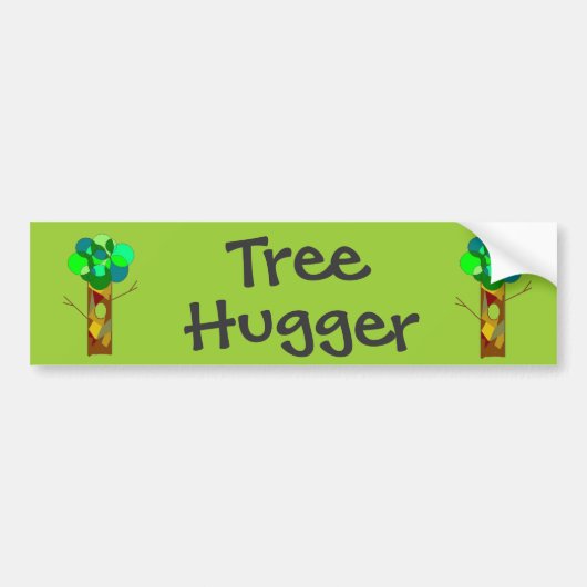 TREEHUGGERのバンパーステッカー バンパーステッカー (正面)