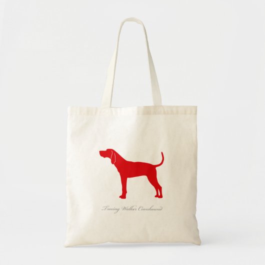 Treeingの歩行者のCoonhoundのトートバック(赤い) トートバッグ (正面)