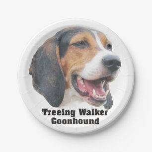 Treeingの歩行者のCoonhoundの紙皿 ペーパープレート