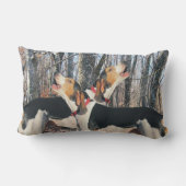 Treeingの歩行者のCoonhoundのLumbarの枕 ランバークッション (裏面)