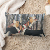 Treeingの歩行者のCoonhoundのLumbarの枕 ランバークッション (ブランケット)