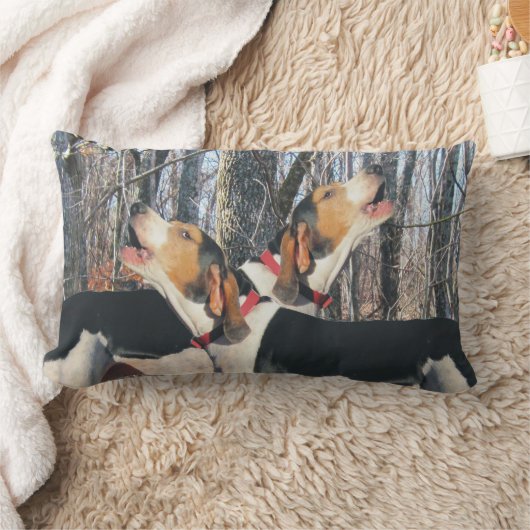 Treeingの歩行者のCoonhoundのLumbarの枕 ランバークッション (ブランケット)