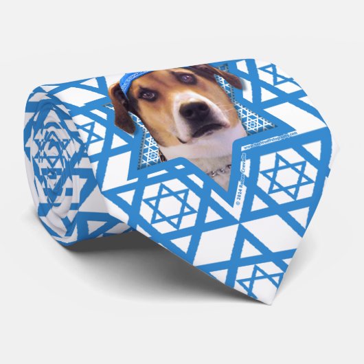 - Treeingの歩行者のCoonhoundハヌカーのダビデの星 ネクタイ (ロール)