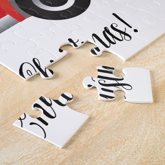 Treeing Walkerがクリスマスカーを運転していると判断 ジグソーパズル (側面)