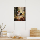 Treeing Walker Conhoundドッグアートプリントポスター ポスター (キッチン)