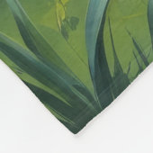 Treeing Walker Conhound春の花絵を描ズ フリースブランケット (角)