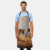 Treeing Walker Conhound紅葉秋 エプロン (着用した状態)