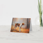 Treeing Walker Conhound紅葉秋 カード (正面)