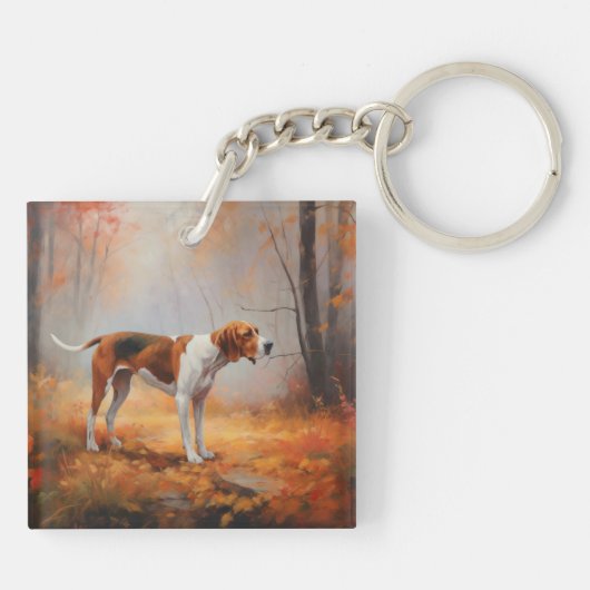 Treeing Walker Conhound紅葉秋 キーホルダー (裏面)