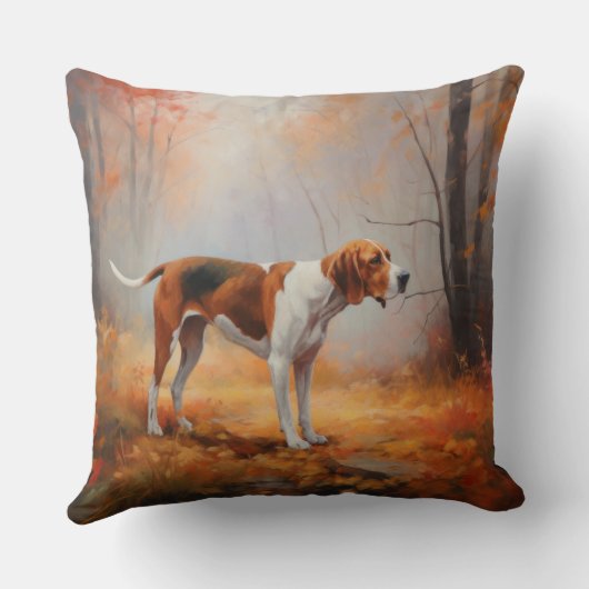 Treeing Walker Conhound紅葉秋 クッション (裏面)