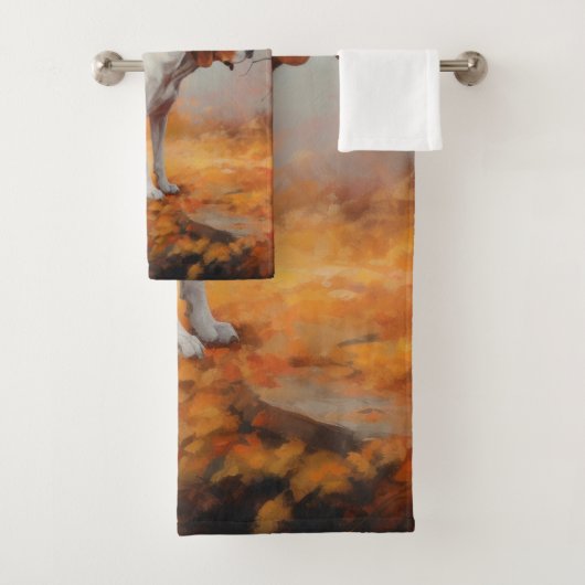 Treeing Walker Conhound紅葉秋 バスタオルセット (インサイチュ)