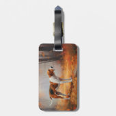 Treeing Walker Conhound紅葉秋 ラゲッジタグ (裏面縦)