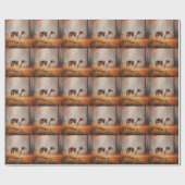 Treeing Walker Conhound紅葉秋 ラッピングペーパー (フラット)