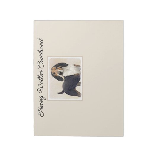 Treeing Walker Conhound'絵画s -オリジナルアートN ノートパッド (回転)