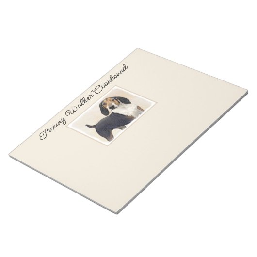 Treeing Walker Conhound'絵画s -オリジナルアートN ノートパッド (アングル)