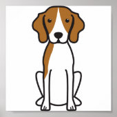 Treeing Walker Conhound Dog Cartoon ポスター (正面)