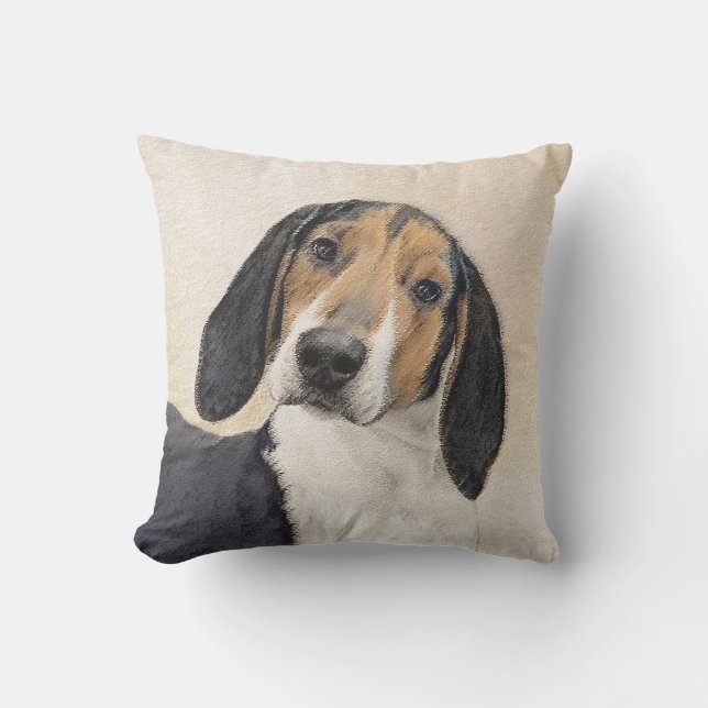 Treeing Walker Conhound's 絵画 -オリジナルアート アウトドアクッション (正面)